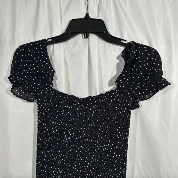 EUC Reformation [ Small ] Polka Dot Minnie‎ Mini Dress in Black White #Q393 - Picture 13 of 15